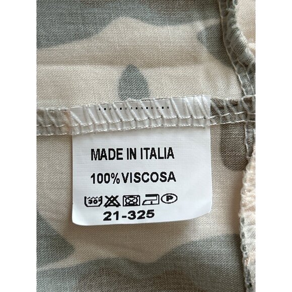 Womens Italian Made Pink Camo Maxi Dress Bell Sleeves 100% Viscose Size Large - Picture 6 of 7